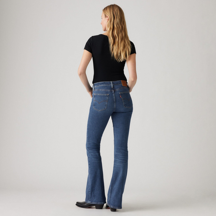 VAQUERO MUJER  LEVI'S 726 HR FLARE BLUE WAVE MID