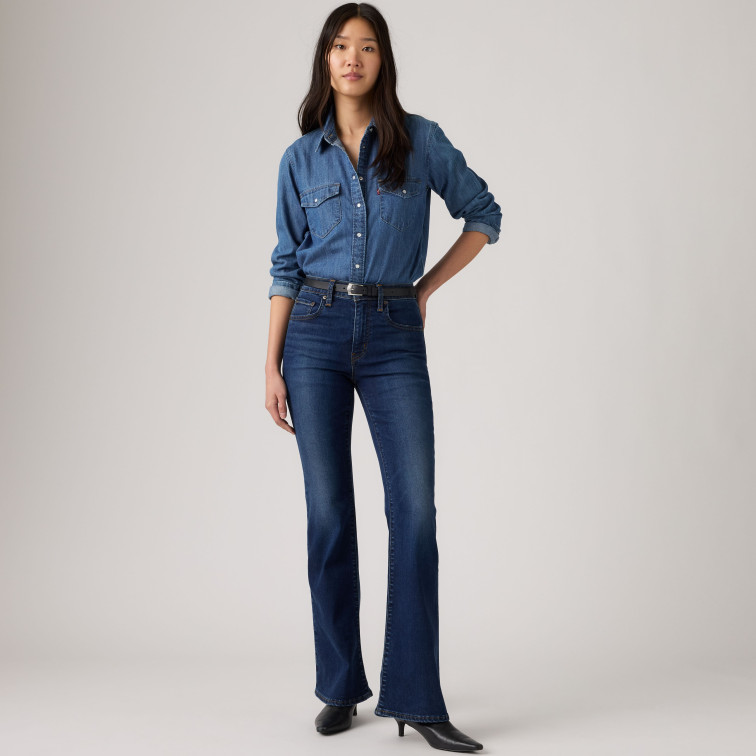 VAQUERO MUJER  LEVI'S 726 HR FLARE TRUE BLUE DARK