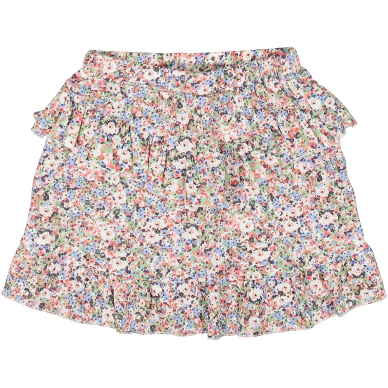 FALDA DE VOLANTES CON ESTAMPADO FLORAL GARCIA JEANS