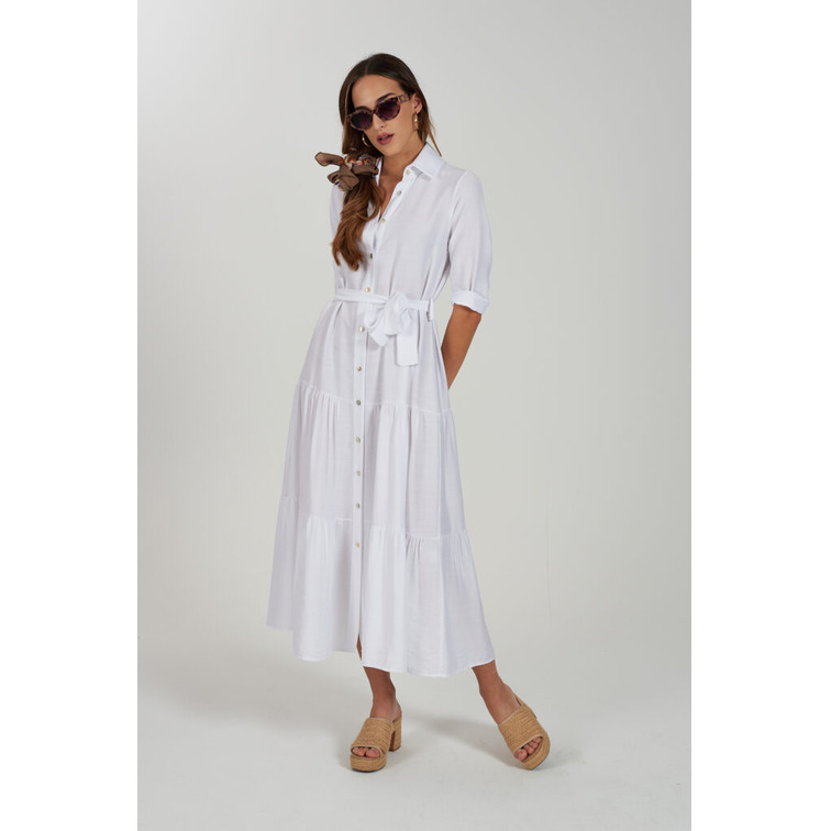 VESTIDO MUJER  YES ZEE ABITO DONNA CHEMISIER CON CINT