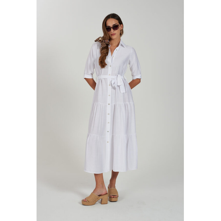 VESTIDO MUJER  YES ZEE ABITO DONNA CHEMISIER CON CINT