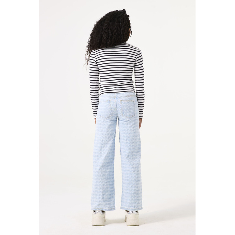 CAMISETA MANGA LARGA NIÑA GARCIA JEANS ACANALADA A RAYAS