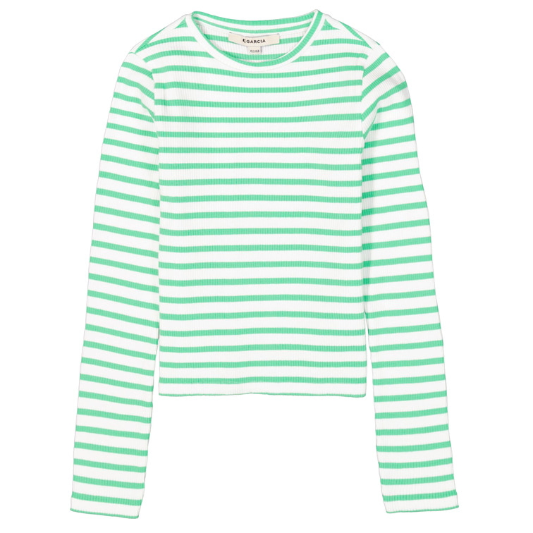 CAMISETA MANGA LARGA NIÑA GARCIA JEANS ACANALADA A RAYAS