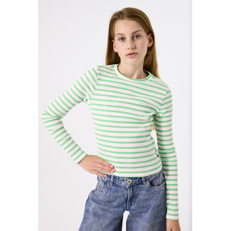 CAMISETA MANGA LARGA NIÑA GARCIA JEANS ACANALADA A RAYAS