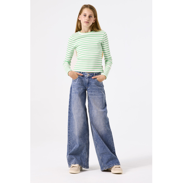 CAMISETA MANGA LARGA NIÑA GARCIA JEANS ACANALADA A RAYAS