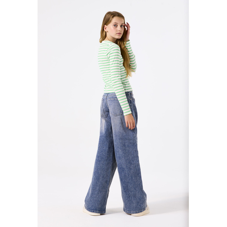 CAMISETA MANGA LARGA NIÑA GARCIA JEANS ACANALADA A RAYAS