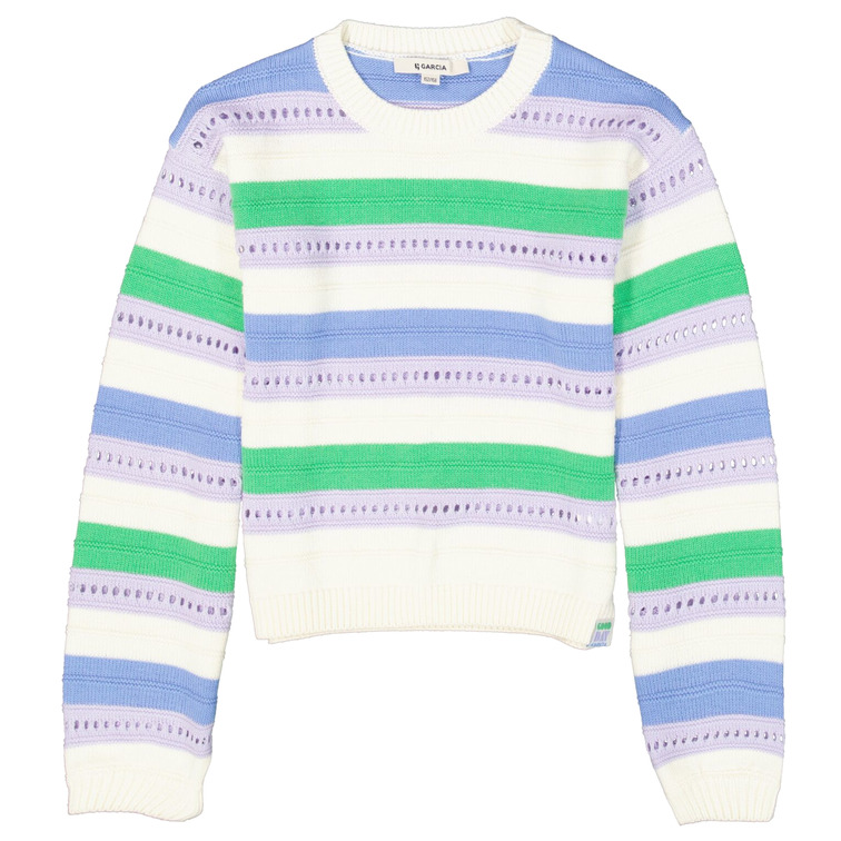 JERSEY CALADO NIÑA GARCIA JEANS A RAYAS