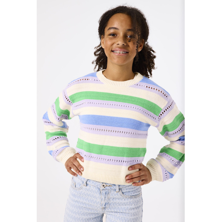 JERSEY CALADO NIÑA GARCIA JEANS A RAYAS