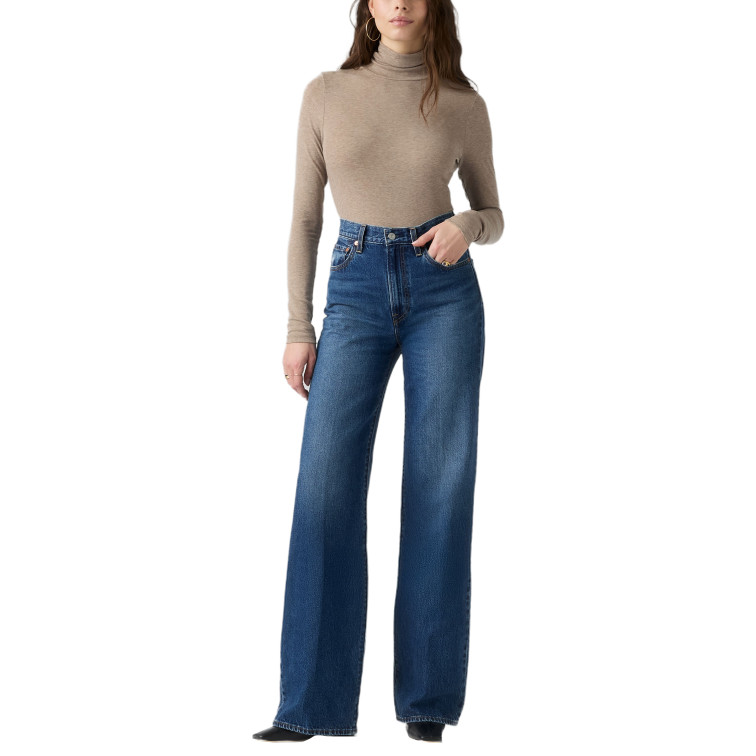 VAQUERO MUJER  LEVI'S RIBCAGE WIDE LEG H223 MAYBE AN