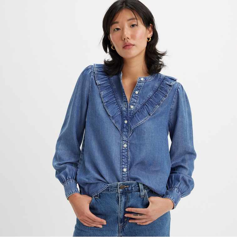CAMISA MUJER  LEVIS CARINNA BLOUSE DENIM IN PATCHE