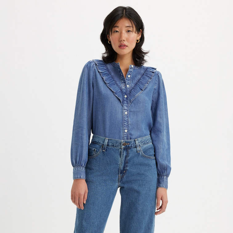 CAMISA MUJER  LEVIS CARINNA BLOUSE DENIM IN PATCHE