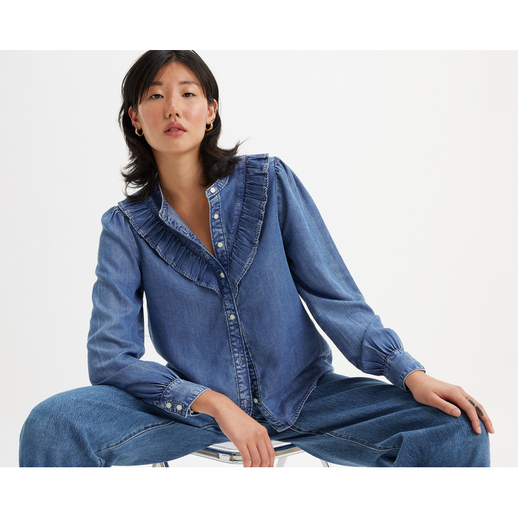 CAMISA MUJER  LEVIS CARINNA BLOUSE DENIM IN PATCHE