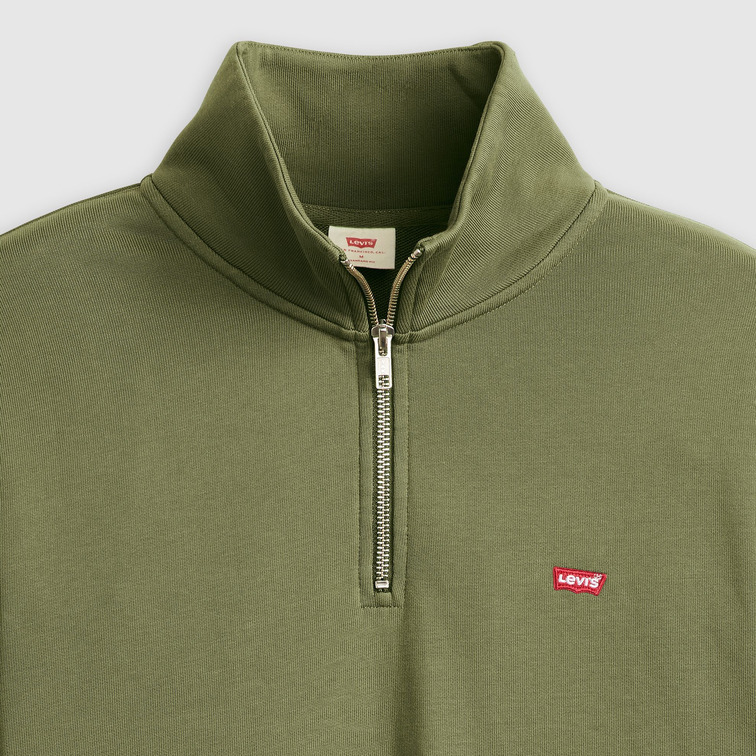 SUDADERA HOMBRE  LEVI'S ORIGINAL HM 1/4 ZIP MOSS OLIVE