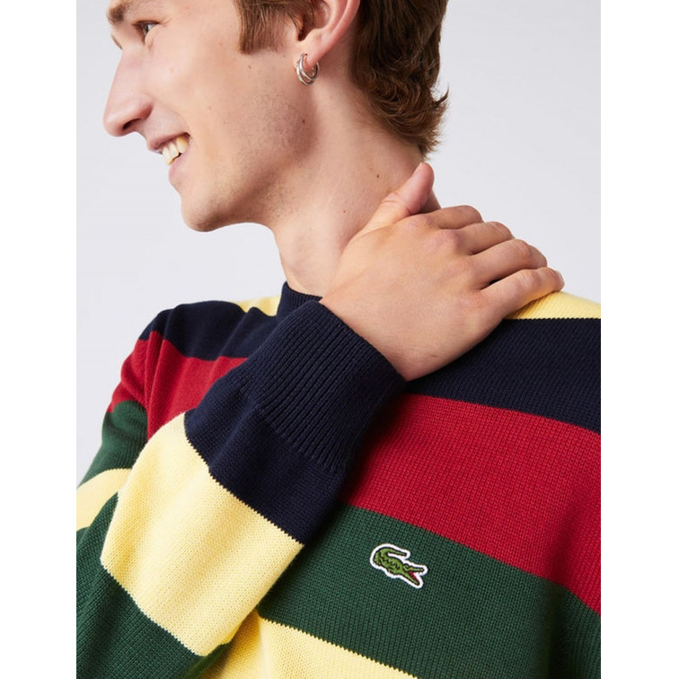 JERSEY ESTAMPADO A RAYAS MULTICOLORES HOMBRE LACOSTE