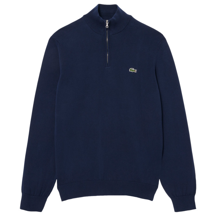 JERSEY CON CREMALLERA HOMBRE LACOSTE EN ALGODÓN ECOLÓGICO