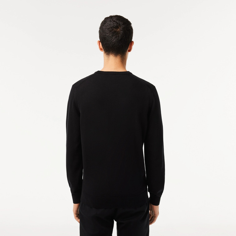 JERSEY CUELLO REDONDO HOMBRE LACOSTE EN ALGODÓN ECOLÓGICO