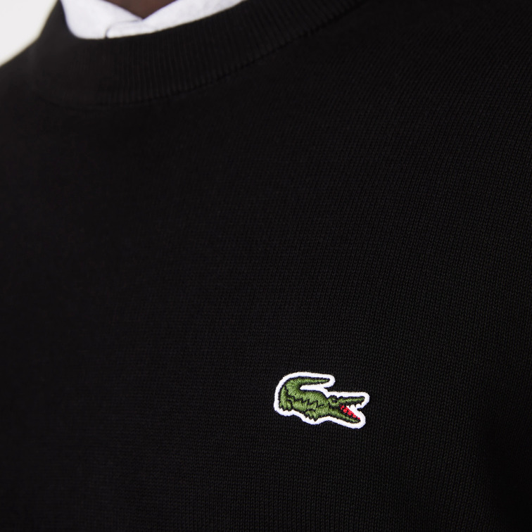 JERSEY CUELLO REDONDO HOMBRE LACOSTE EN ALGODÓN ECOLÓGICO
