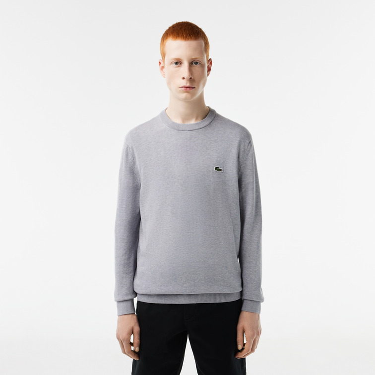 JERSEY CUELLO REDONDO HOMBRE LACOSTE EN ALGODÓN ECOLÓGICO