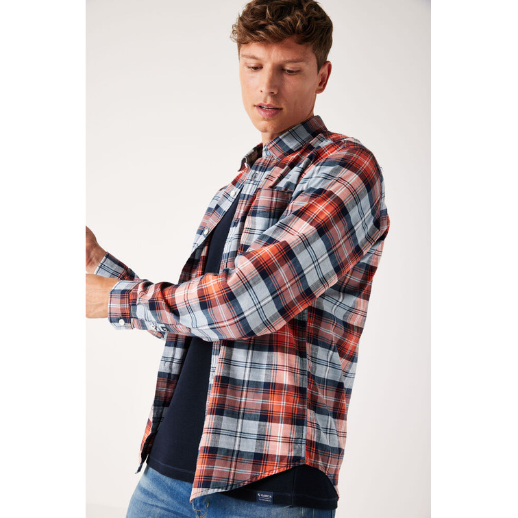 CAMISA ESTAMPADA A CUADROS HOMBRE GARCIA JEANS