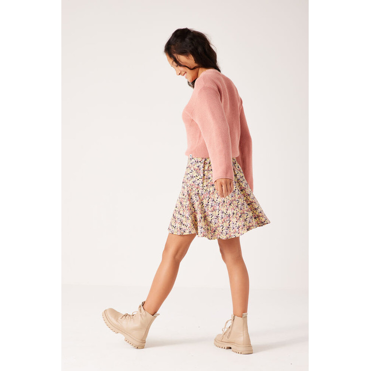 FALDA CON ESTAMPADO FLORAL NIÑA GARCIA JEANS