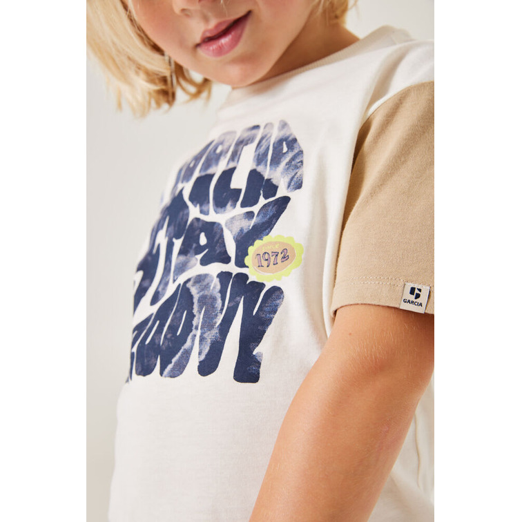 CAMISETA DISEÑO COLORBLOCK NIÑO GARCIA JEANS