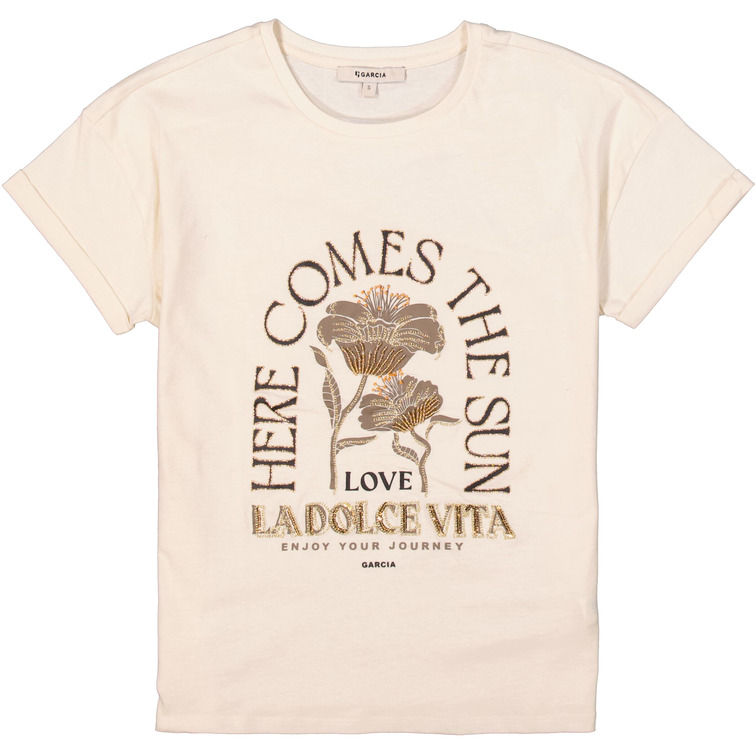 CAMISETA MUJER GARCIA JEANS ESTAMPADO EN PECHO