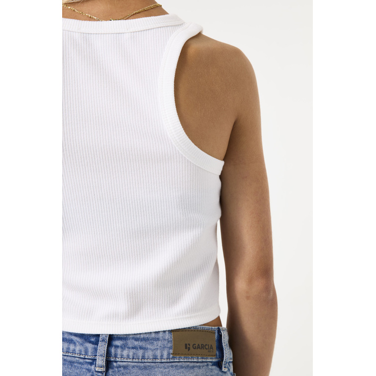 CAMISETA SIN MANGAS NIÑA GARCIA JEANS TEJIDO ACALANADO