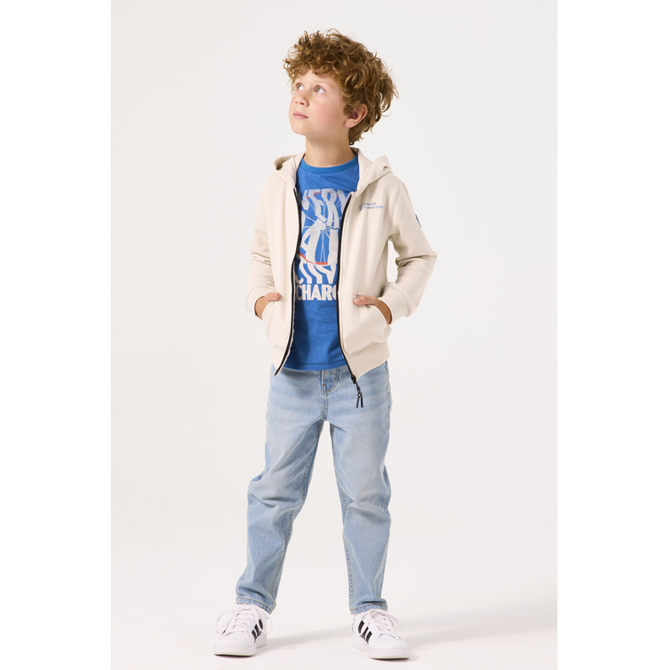 SUDADERA CON CAPUCHA NIÑO GARCIA JEANS CON CREMALLERA