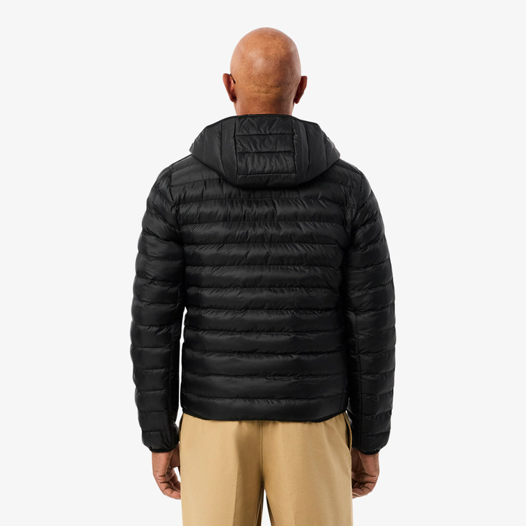 PLUMÍFERO ACOLCHADO HOMBRE LACOSTE IMPERMEABLE CON CAPUCHA