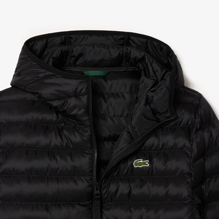 PLUMÍFERO ACOLCHADO HOMBRE LACOSTE IMPERMEABLE CON CAPUCHA
