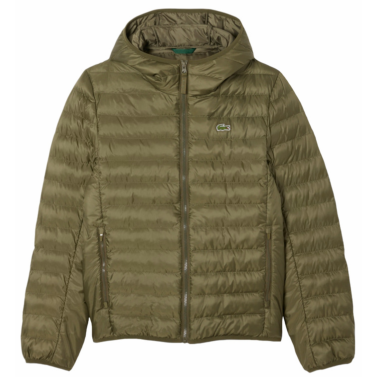 PLUMÍFERO ACOLCHADO HOMBRE LACOSTE IMPERMEABLE CON CAPUCHA