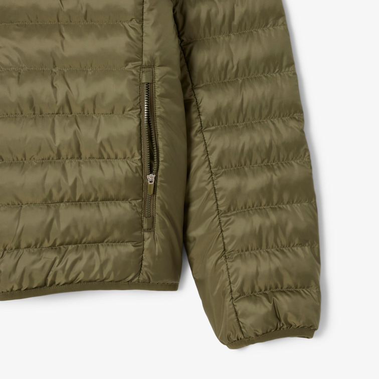 PLUMÍFERO ACOLCHADO HOMBRE LACOSTE IMPERMEABLE CON CAPUCHA