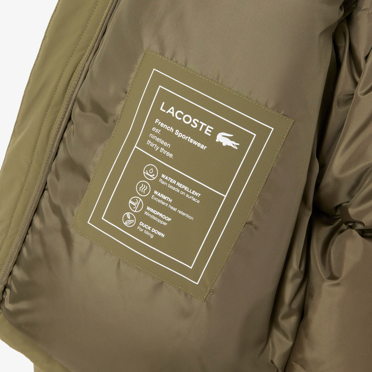 CAZADORA ACOLCHADA HOMBRE LACOSTE CON CAPUCHA HIDRÓFUGA