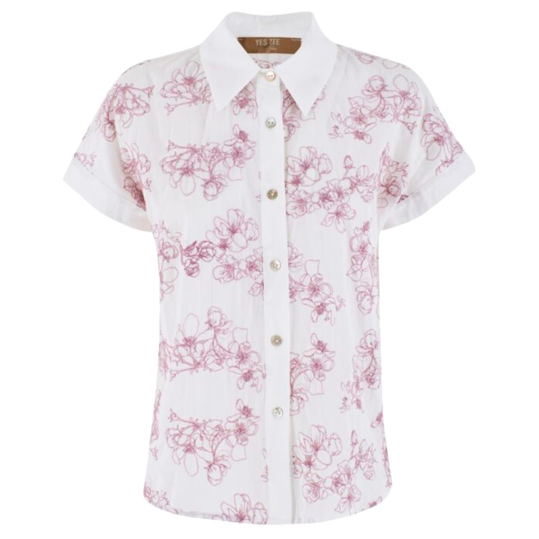 CAMISA MUJER YES ZEE CROPPED EN MUSELINA