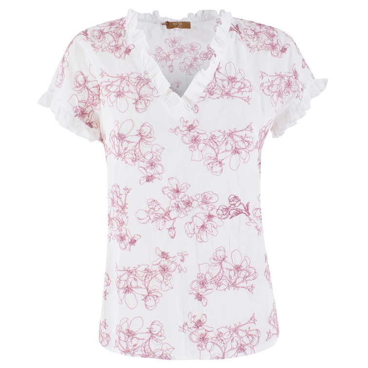 BLUSA MUJER YESZEE ESCOTE V DE MUSELINA