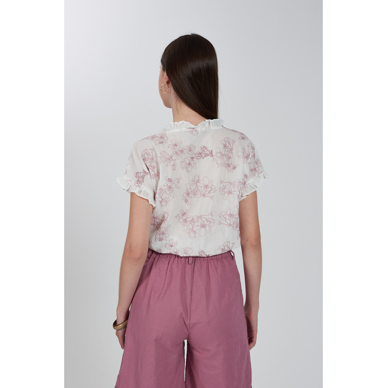 BLUSA MUJER YESZEE ESCOTE V DE MUSELINA