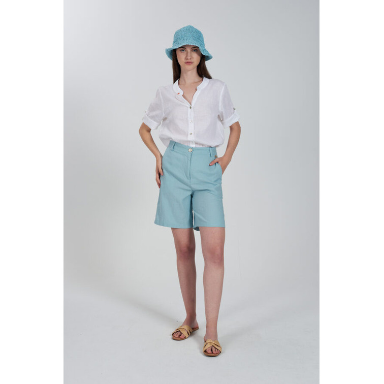 CAMISA MUJER  YES ZEE CAMICIA DONNA MISTO LINO