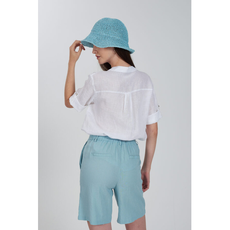 CAMISA MUJER  YES ZEE CAMICIA DONNA MISTO LINO