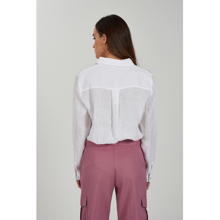 CAMISA MUJER  YES ZEE CAMICIA DONNA MISTO LINO