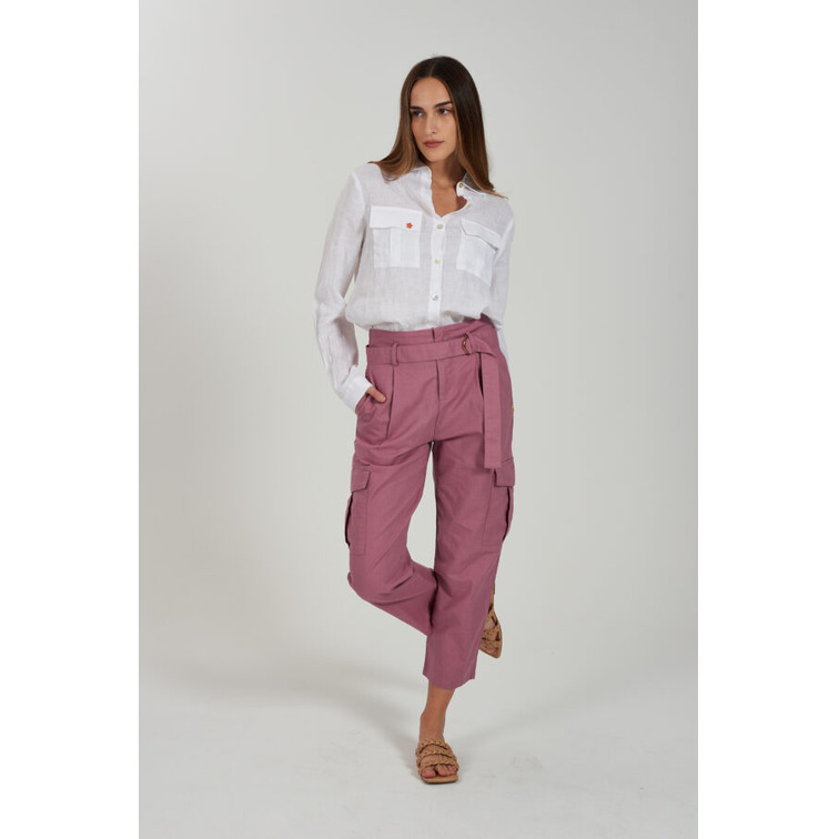 CAMISA MUJER  YES ZEE CAMICIA DONNA MISTO LINO