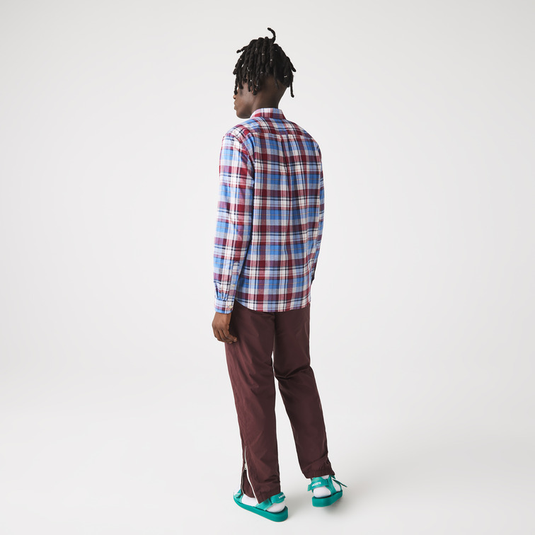 CAMISA EN ALGODÓN STRETCH DE CUADROS HOMBRE LACOSTE