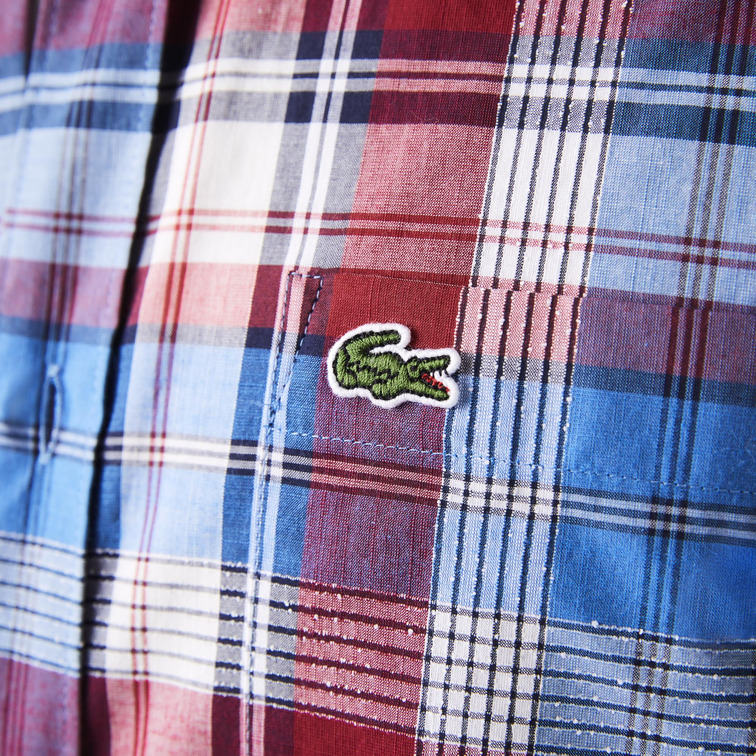 CAMISA EN ALGODÓN STRETCH DE CUADROS HOMBRE LACOSTE