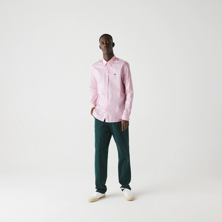 CAMISA LISA EN ALGODÓN PREMIUM HOMBRE LACOSTE