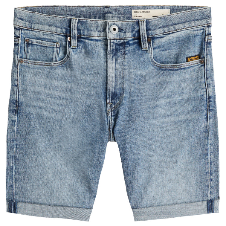 PANTALÓN CORTO VAQUERO HOMBRE G-STAR 3301 SLIM