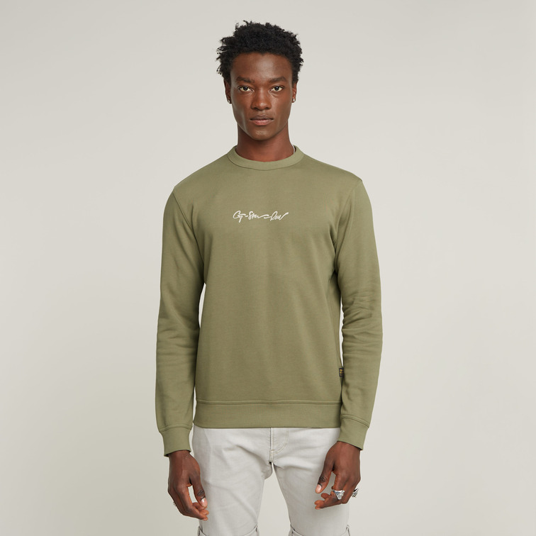 SUDADERA HOMBRE G-STAR LOGO G-SCRIPT FIT REGULAR