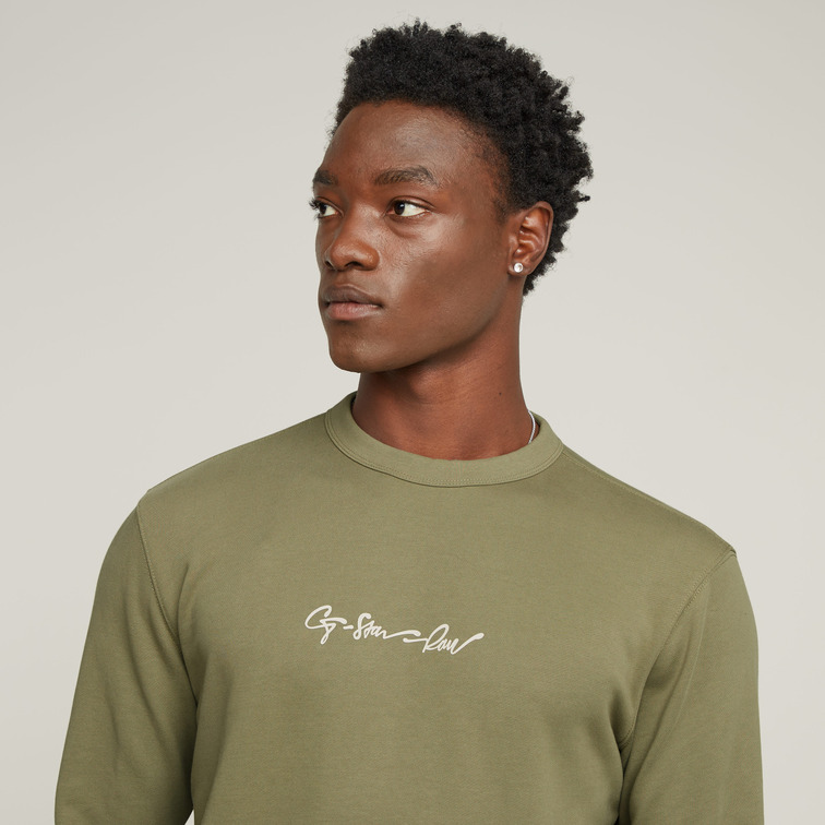 SUDADERA HOMBRE G-STAR LOGO G-SCRIPT FIT REGULAR