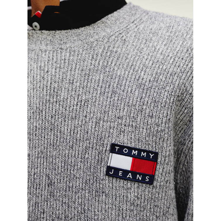 JERSEY HOMBRE  TH TJM TOMMY BADGE TEXTURE SWEATE