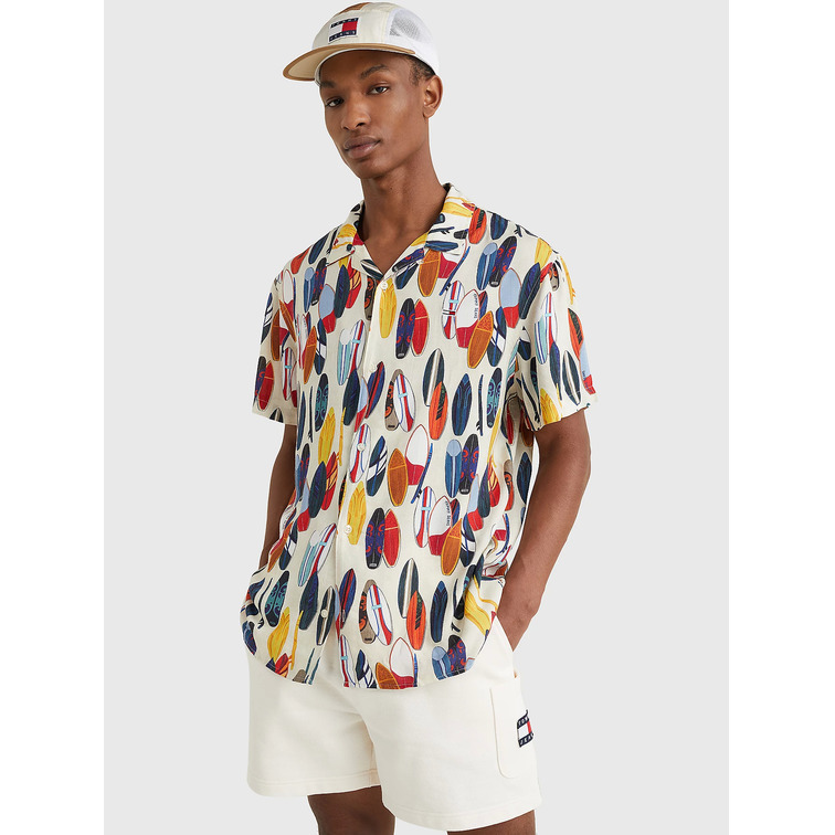 CAMISA ESTAMPADA DE MANGA CORTA HOMBRE TOMMY JEANS