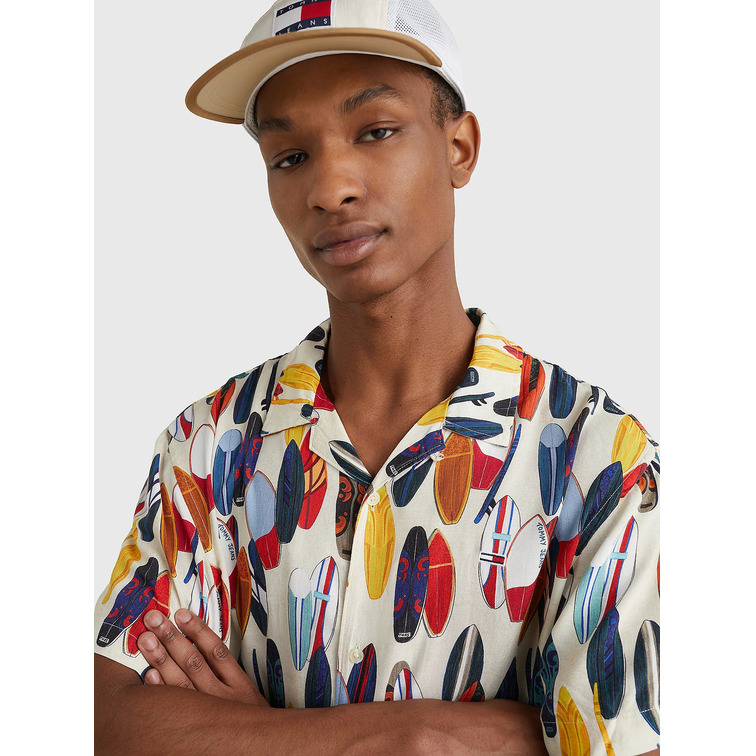 CAMISA ESTAMPADA DE MANGA CORTA HOMBRE TOMMY JEANS