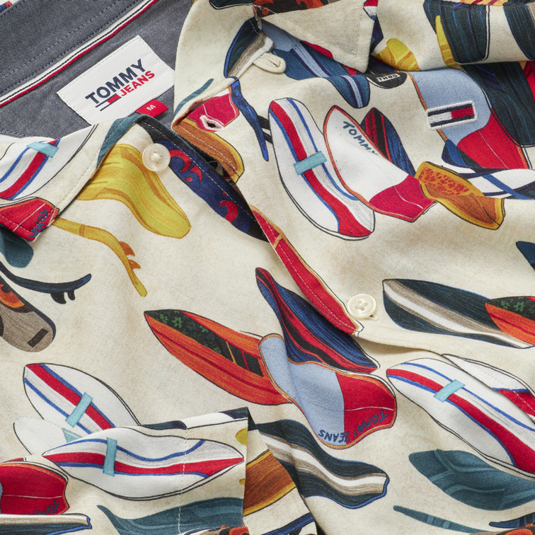 CAMISA ESTAMPADA DE MANGA CORTA HOMBRE TOMMY JEANS